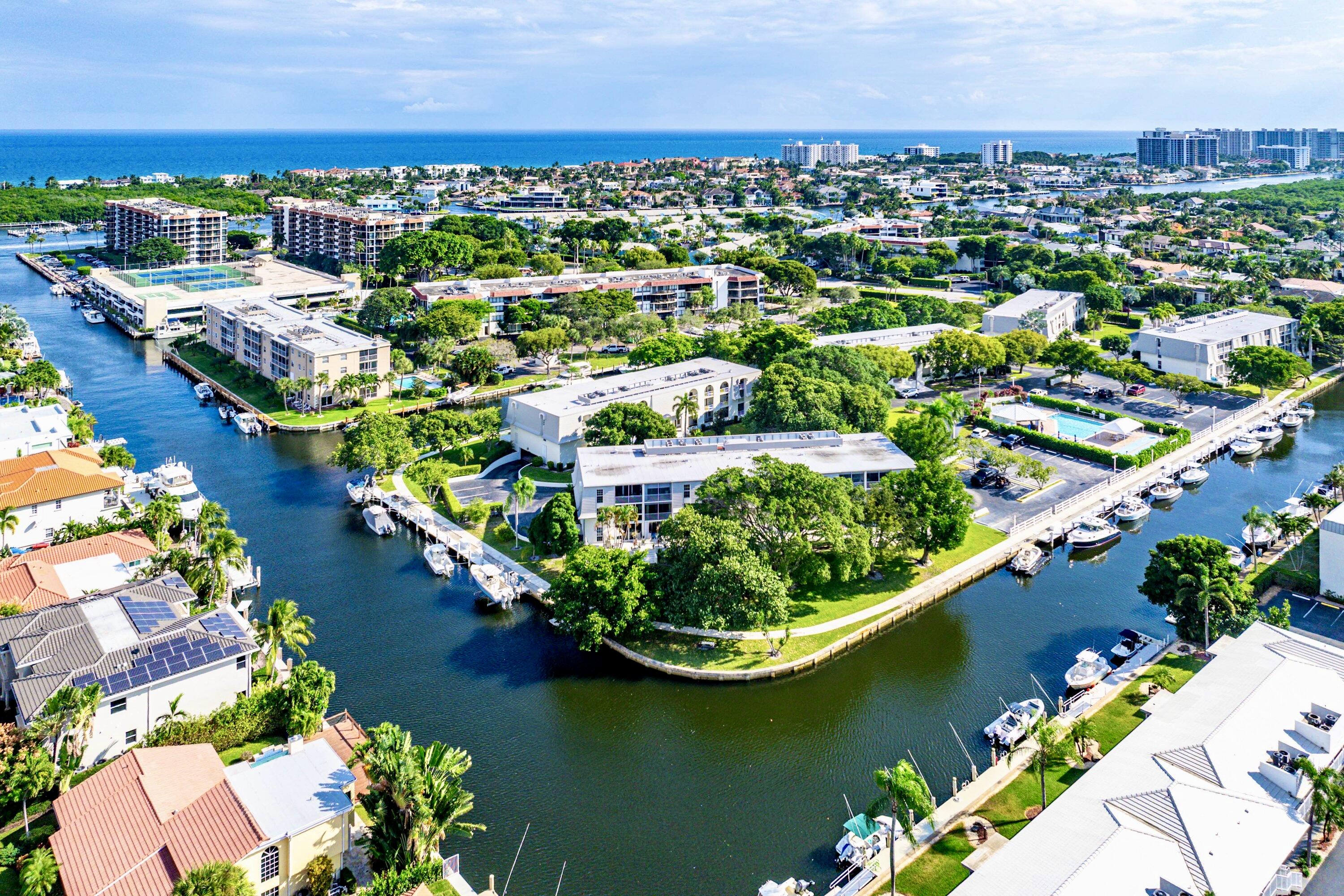 765 Jeffery Street, Unit 1203 Boca Raton, FL 33487 - Photo 31 of 31 an aerial view of residential houses with outdoor space and river view
