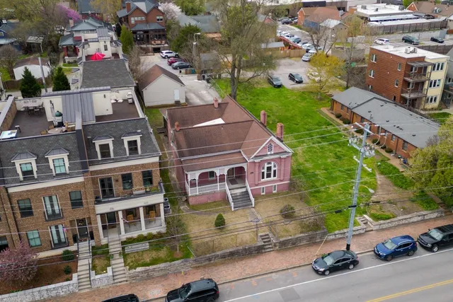 a aerial view of multiple houses
