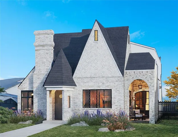 a front view of house with yard