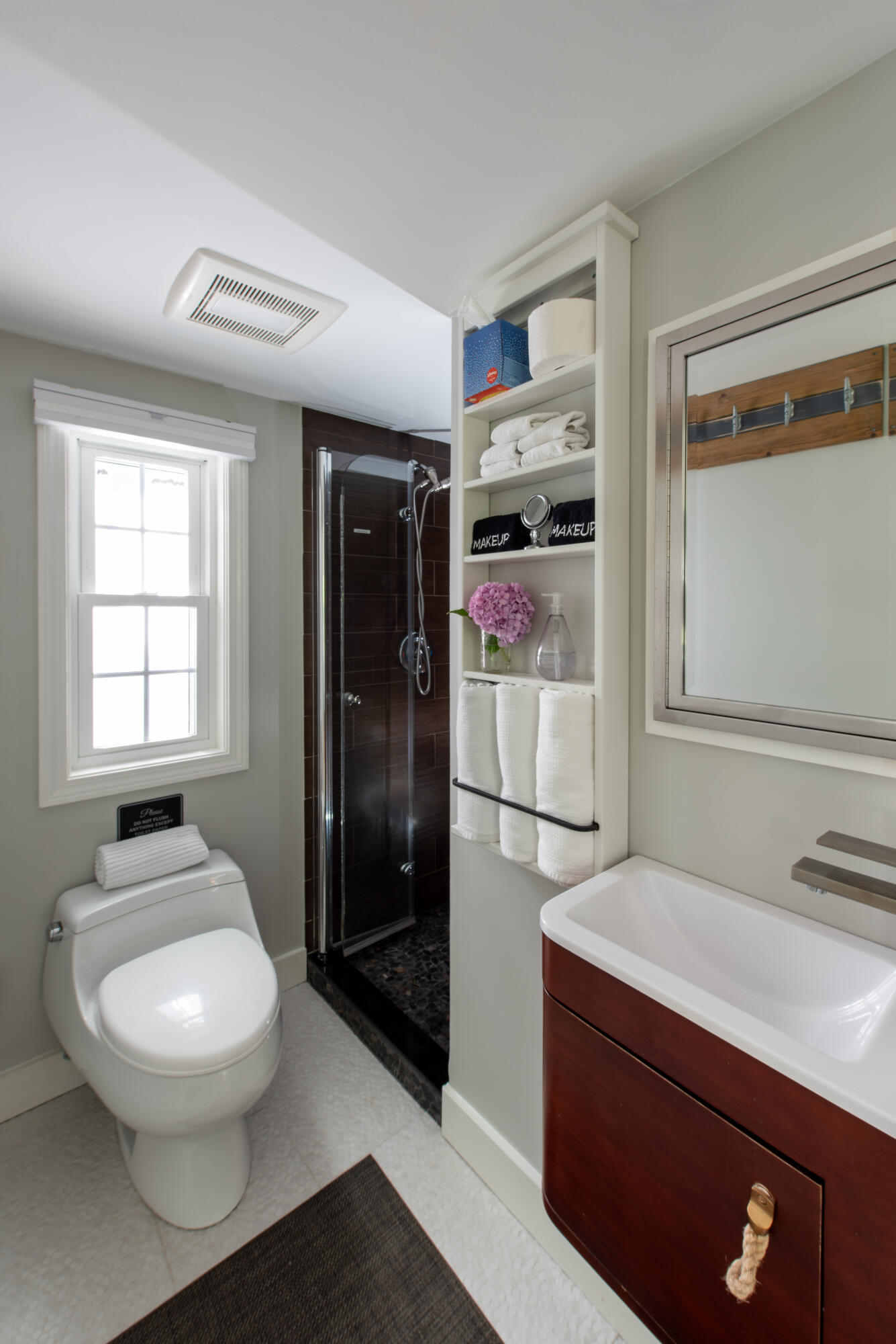 3 Hydrangea Lane Mashpee, MA 02649 - Photo 8 of 18 a bathroom with a toilet a sink and glass door
