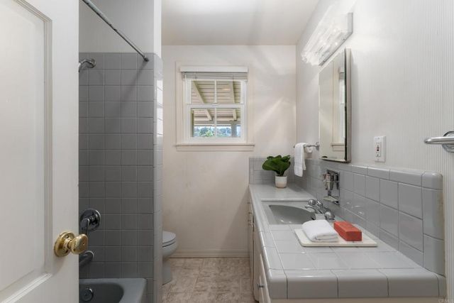 a bathroom with a sink and toilet
