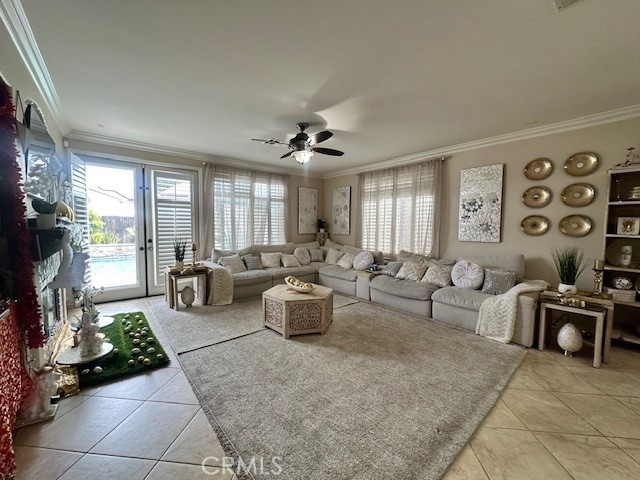23422 Camino Terraza Road Corona, CA 92883 - Photo 16 of 47 a living room with furniture and a fireplace