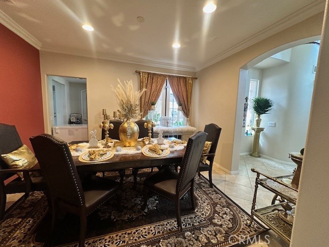 23422 Camino Terraza Road Corona, CA 92883 - Photo 10 of 47 a view of a dining room with furniture and window