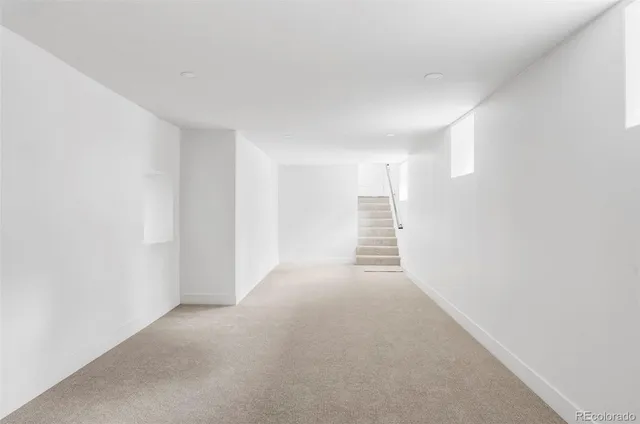 a view of a room with an empty space