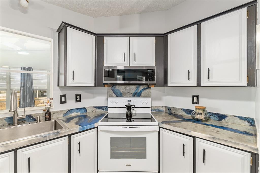 6832 Northeast 3rd Place Ocala, FL 34470 - Photo 20 of 70 a kitchen with stainless steel appliances granite countertop a sink a stove and cabinets