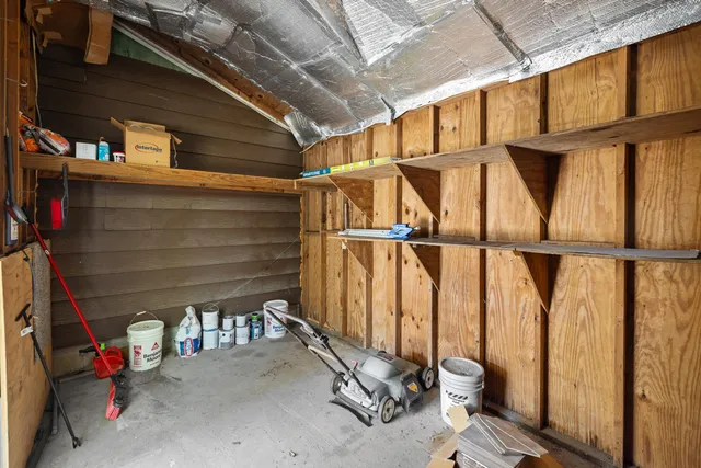 a view of storage and utility room