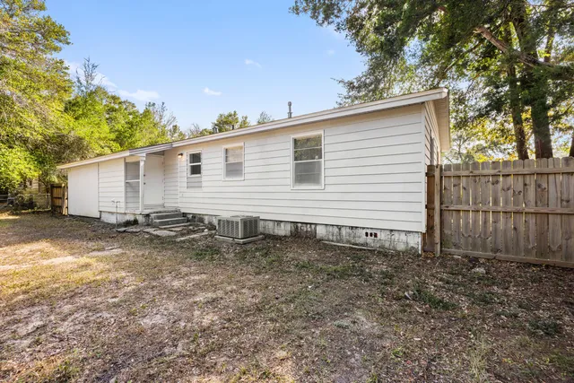 a backyard of a house