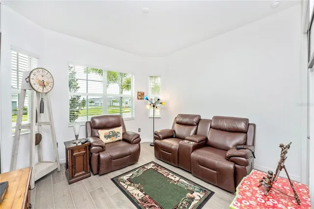 a view of a garage with storage