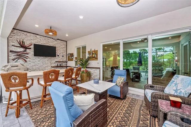 a view of a balcony with lake view