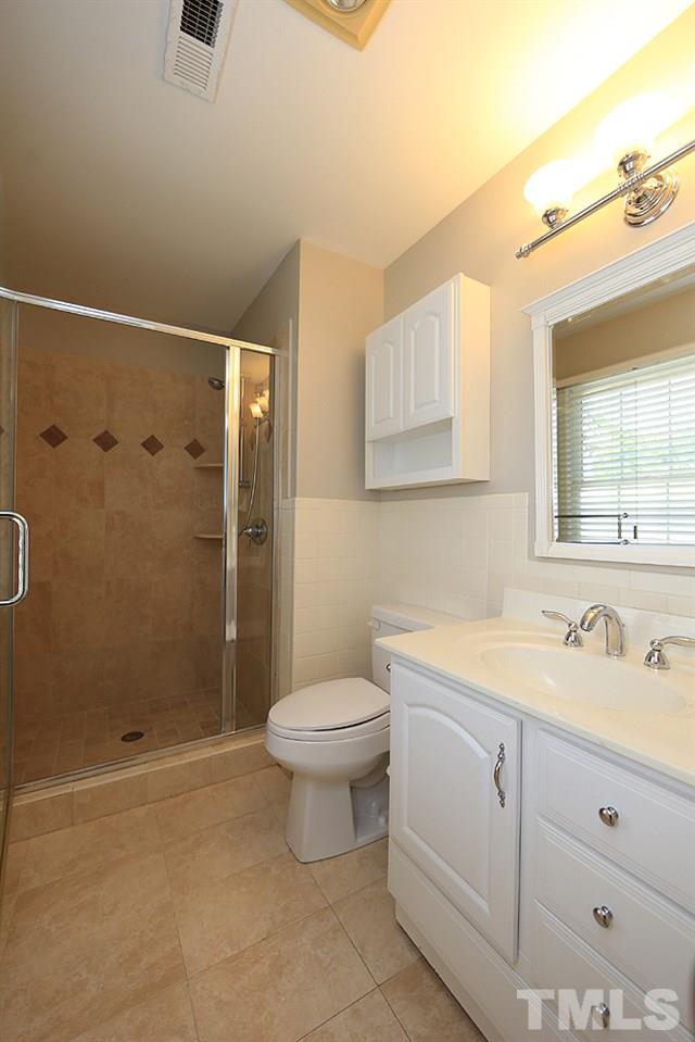 2842 Wycliff Road Raleigh, NC 27607 - Photo 17 of 30 Newly renovated Master Bath with tile surround shower!