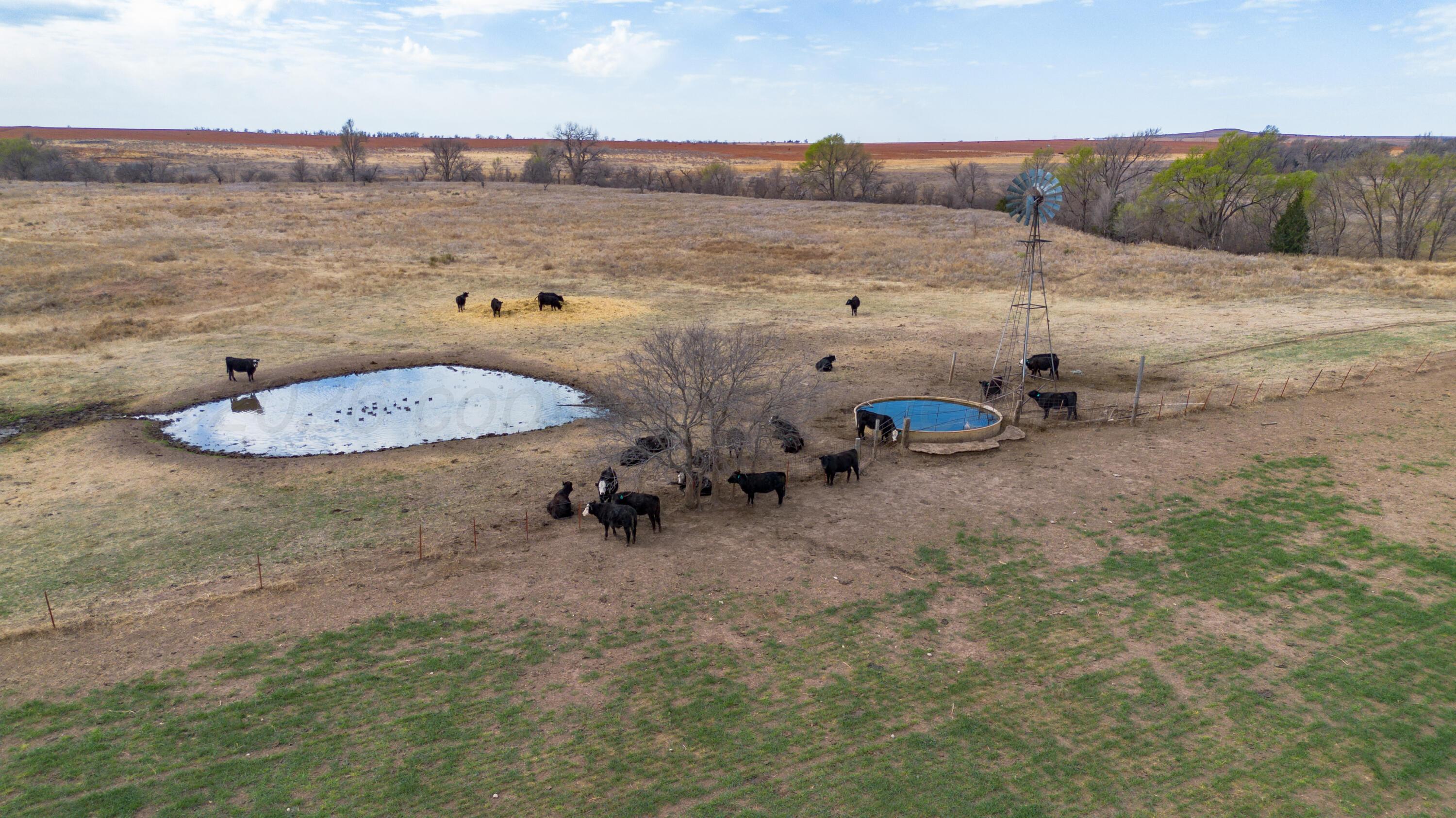 Dodd Farm Mobeetie, TX 79061 - Photo 16 of 46 an aerial view of a house with a yard and ocean view
