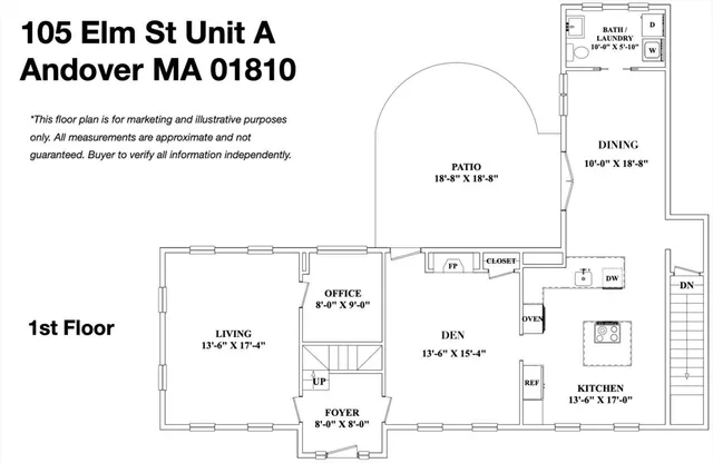 $939,900 | 105 Elm Street, Unit A, Andover, MA 01810