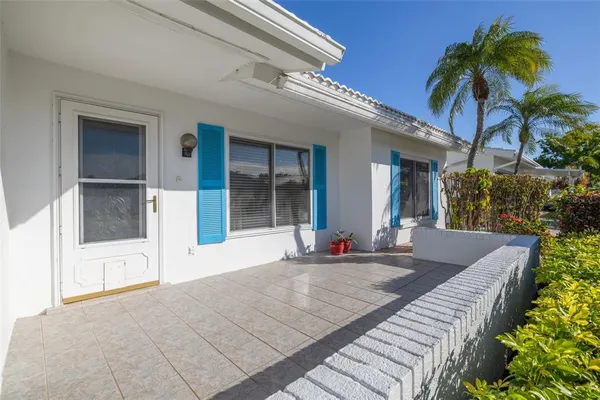 a view of a house with a patio