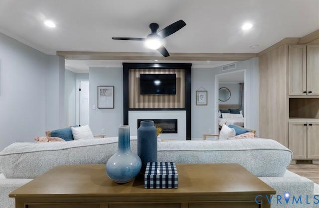 Lot 35 Mt Nebo Road Barhamsville, VA 23011 - Photo 6 of 13 Living area with a glass covered fireplace, crown