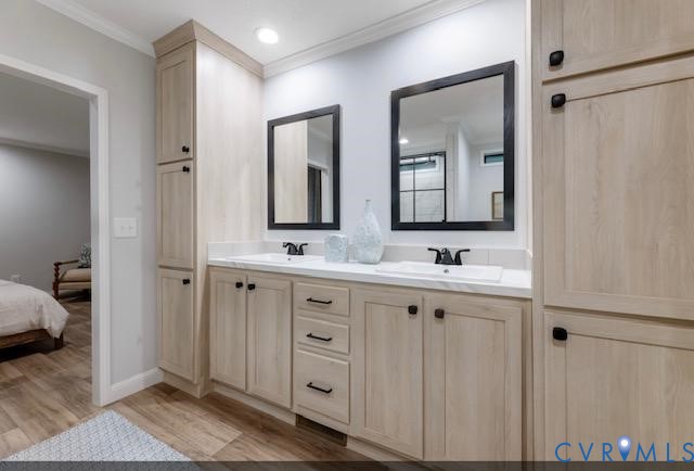 Lot 35 Mt Nebo Road Barhamsville, VA 23011 - Photo 10 of 13 Full bathroom featuring double vanity, light wood
