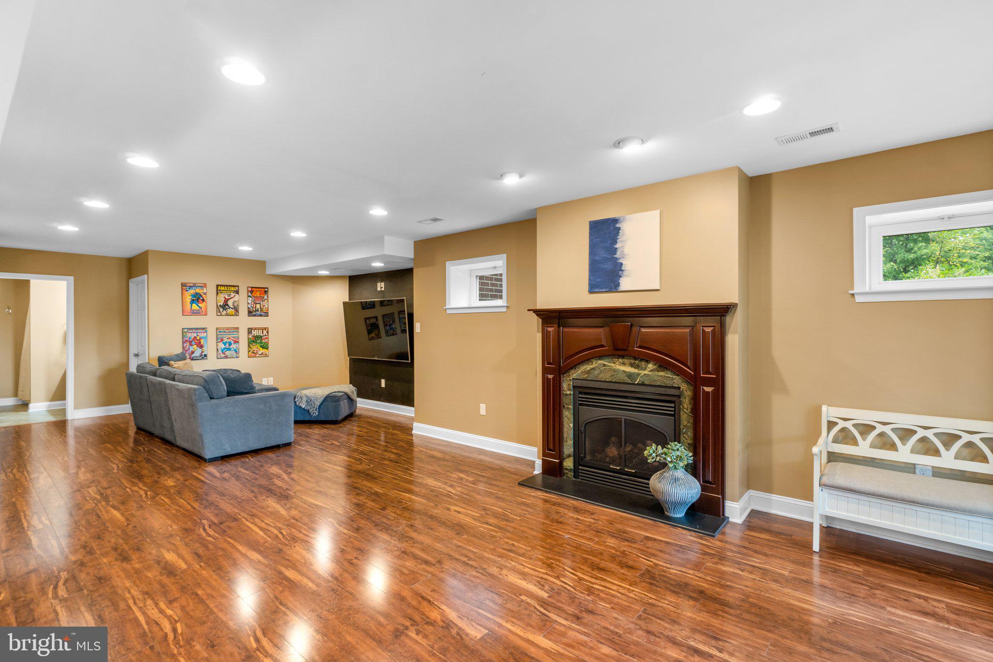 7341 Kehne Road Frederick, MD 21702 - Photo 41 of 67 Lower Level Gas Fireplace and TV Nook