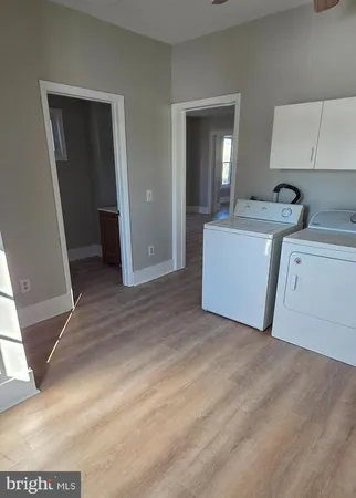 a room with a washer and dryer