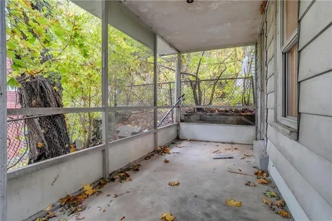 a utility room with cabinets