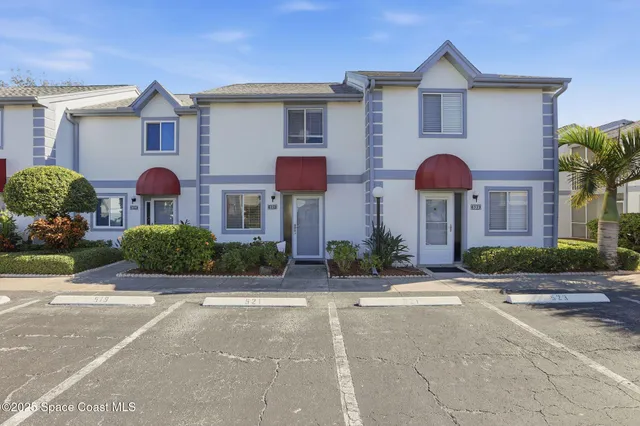 a front view of multiple houses