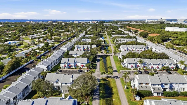 an aerial view of a city