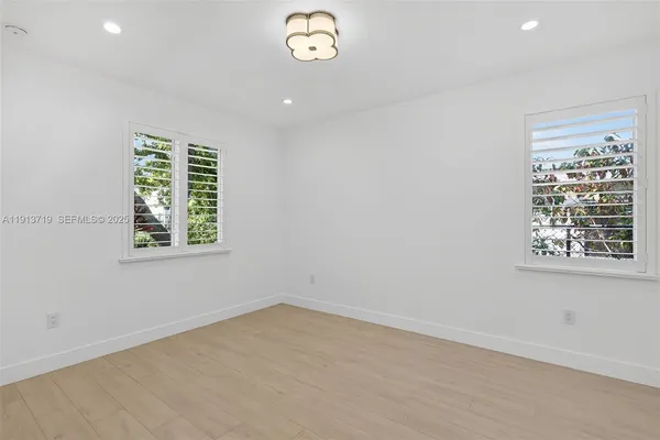 an empty room with a window