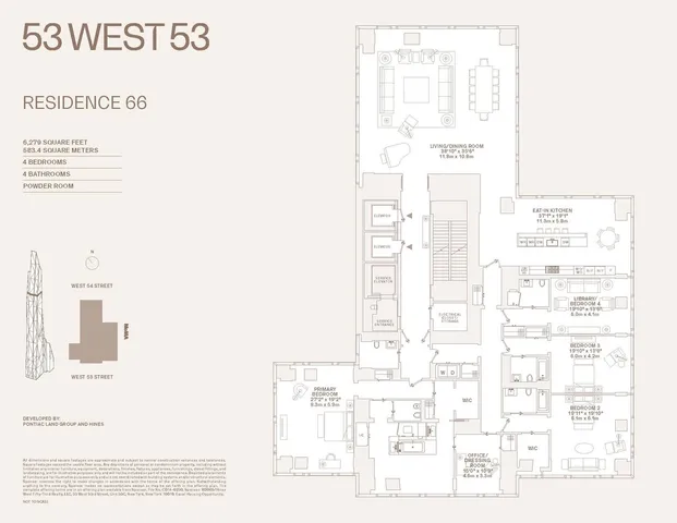 $34,400,000 | 53 West 53rd Street, Unit 66 | Midtown Central