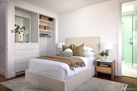 a table and chairs in a room