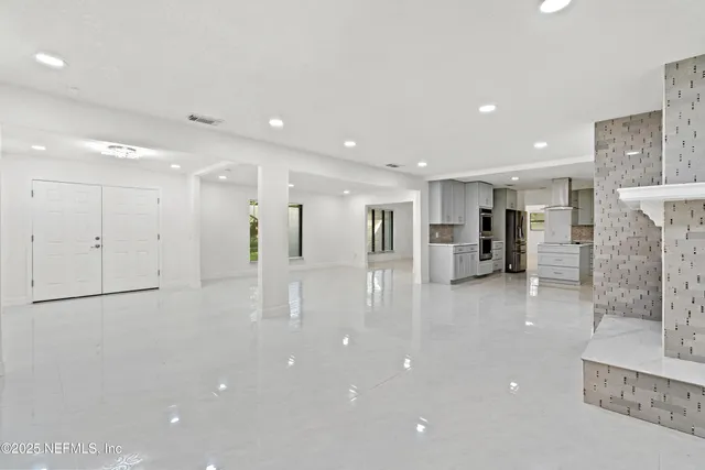 a view of a backyard with a garden