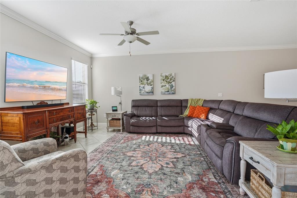1370 White Fox Run Lutz, FL 33549 - Photo 15 of 49 a living room with furniture and a flat screen tv