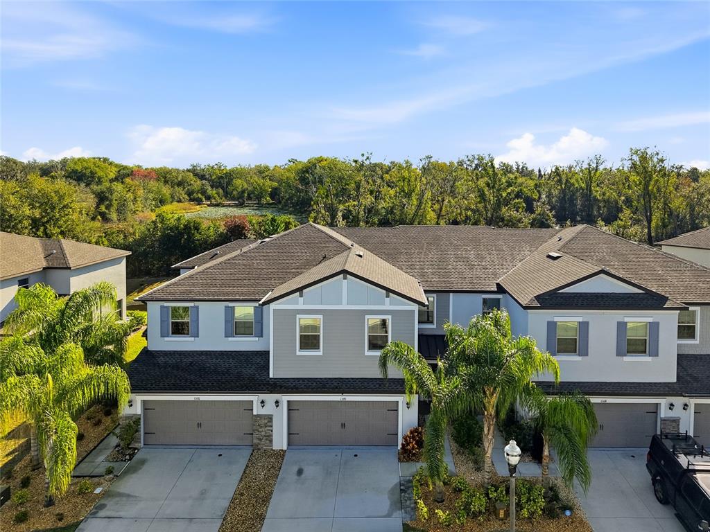 1370 White Fox Run Lutz, FL 33549 - Photo 4 of 49 a aerial view of a house with a yard and potted plants