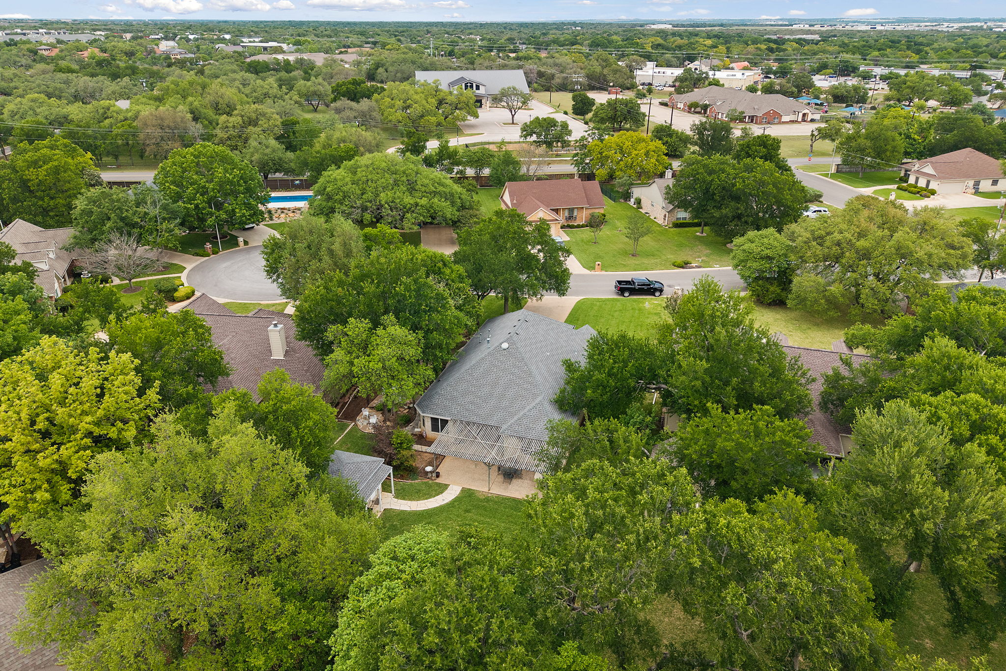 107 Stacey Cove Georgetown, TX 78628 - Photo 28 of 29 an aerial view of residential house with outdoor space