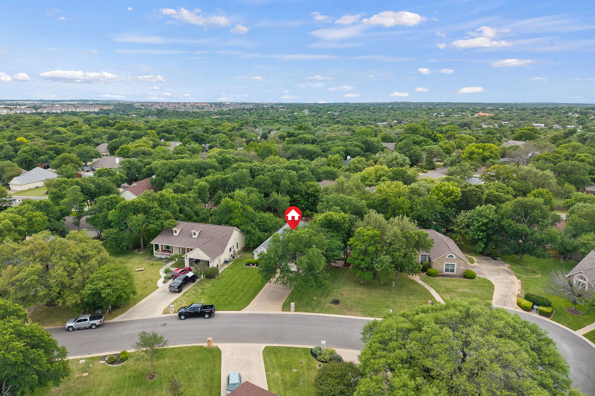 107 Stacey Cove Georgetown, TX 78628 - Photo 29 of 29 an aerial view of residential houses with outdoor space and trees