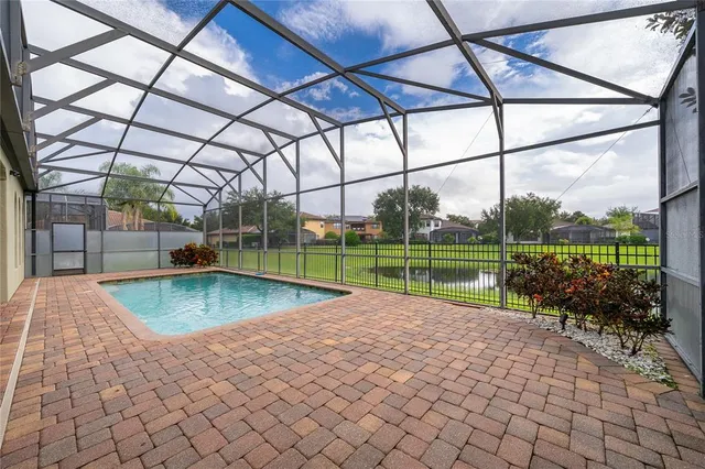 a view of swimming pool with outdoor space