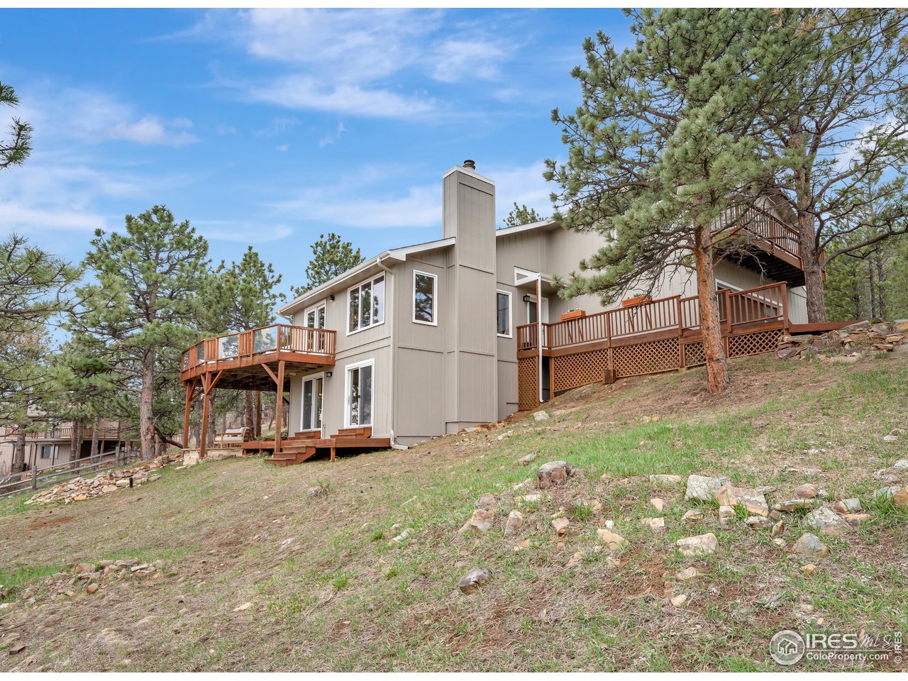 9042 Thunderhead Drive Boulder, CO 80302 - Photo 30 of 40 a front view of a house with a yard