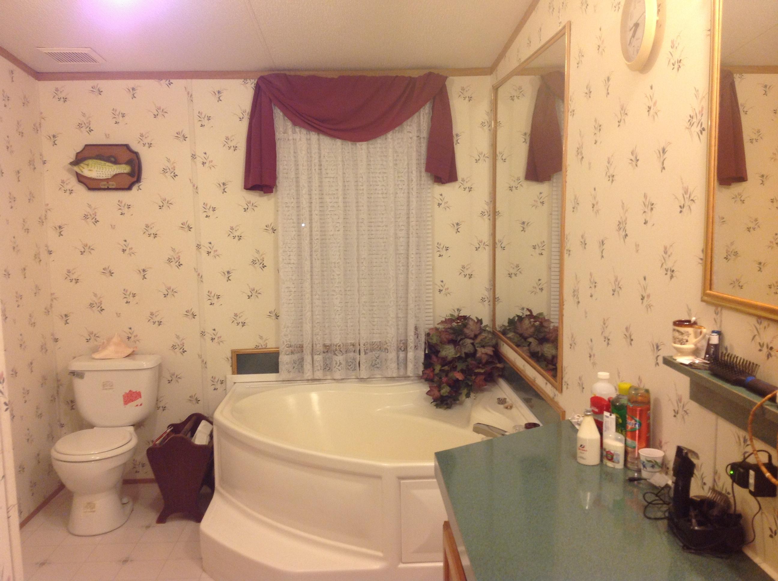 1763 Harmony School Road Hardy, VA 24101 - Photo 5 of 11 a bathroom with a sink a toilet and shower curtain