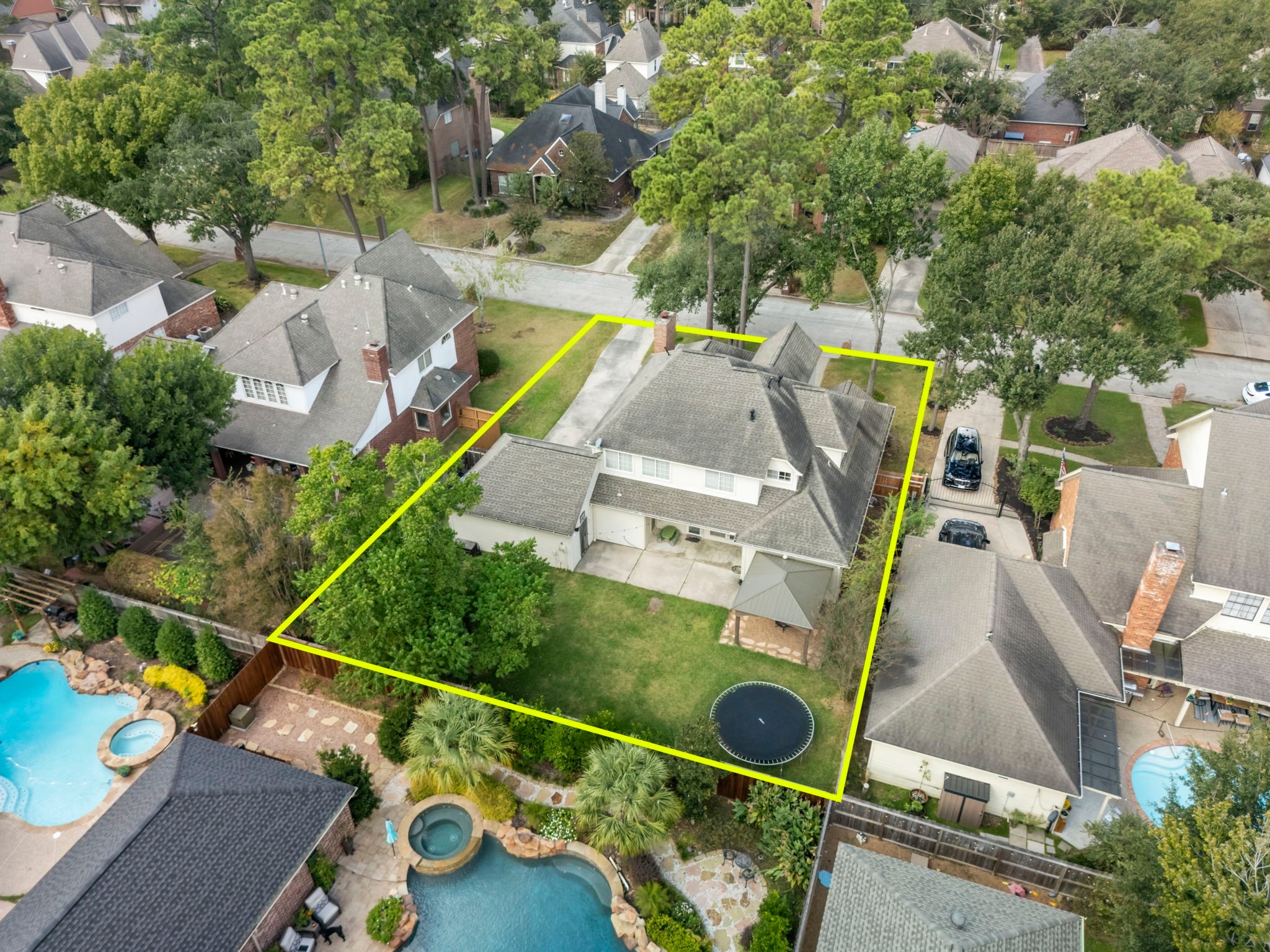 3427 Rolling Terrace Drive Spring, TX 77388 - Photo 35 of 36 an aerial view of a house with a swimming pool