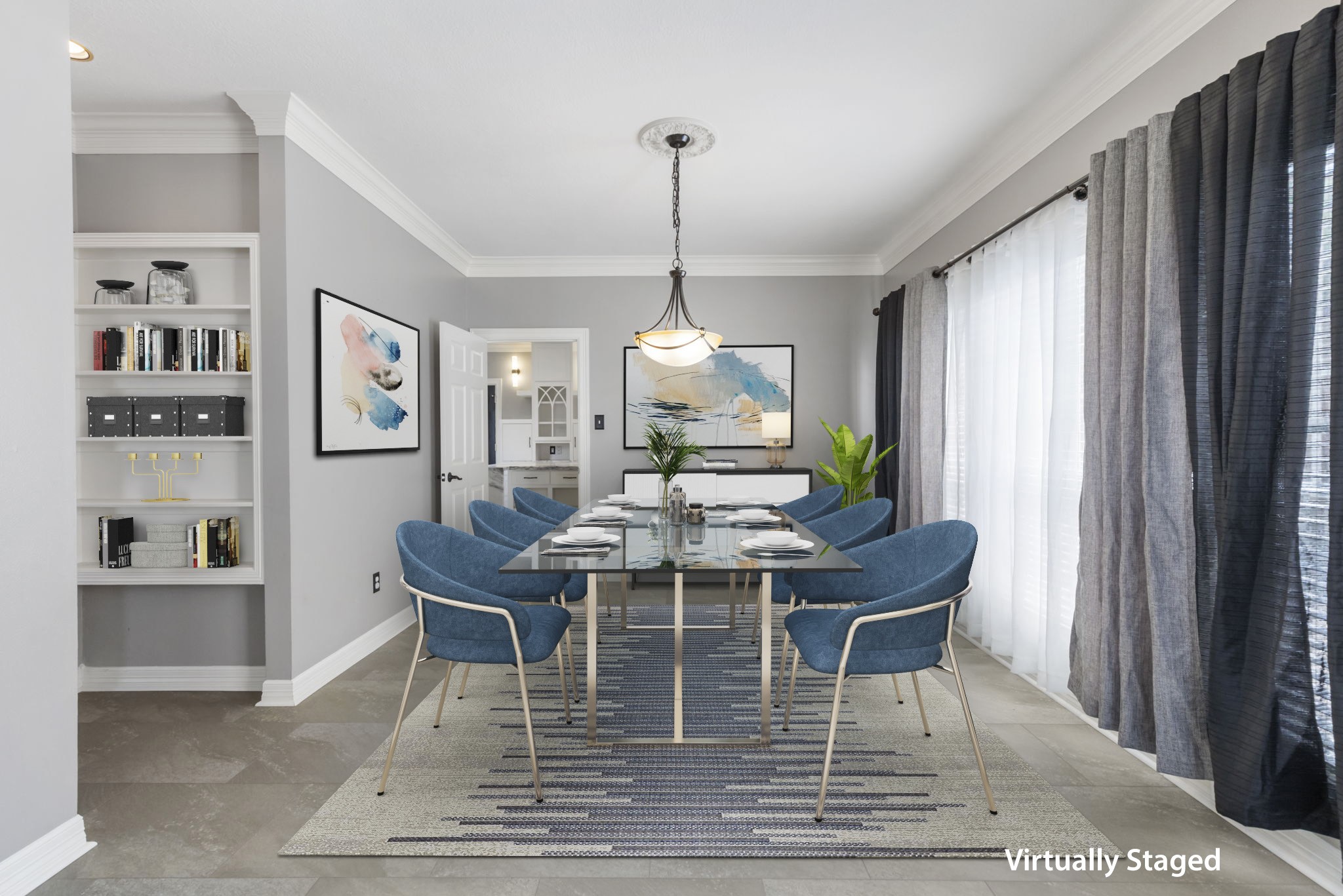 3427 Rolling Terrace Drive Spring, TX 77388 - Photo 10 of 36 a dining room with furniture window and wooden floor
