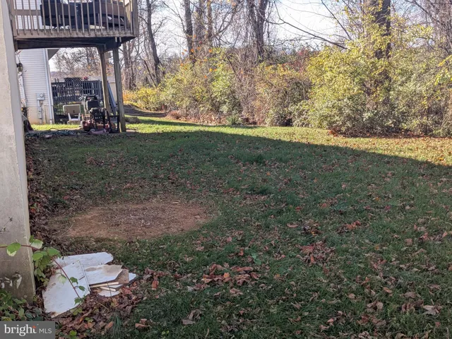 a view of a yard with an outdoor space