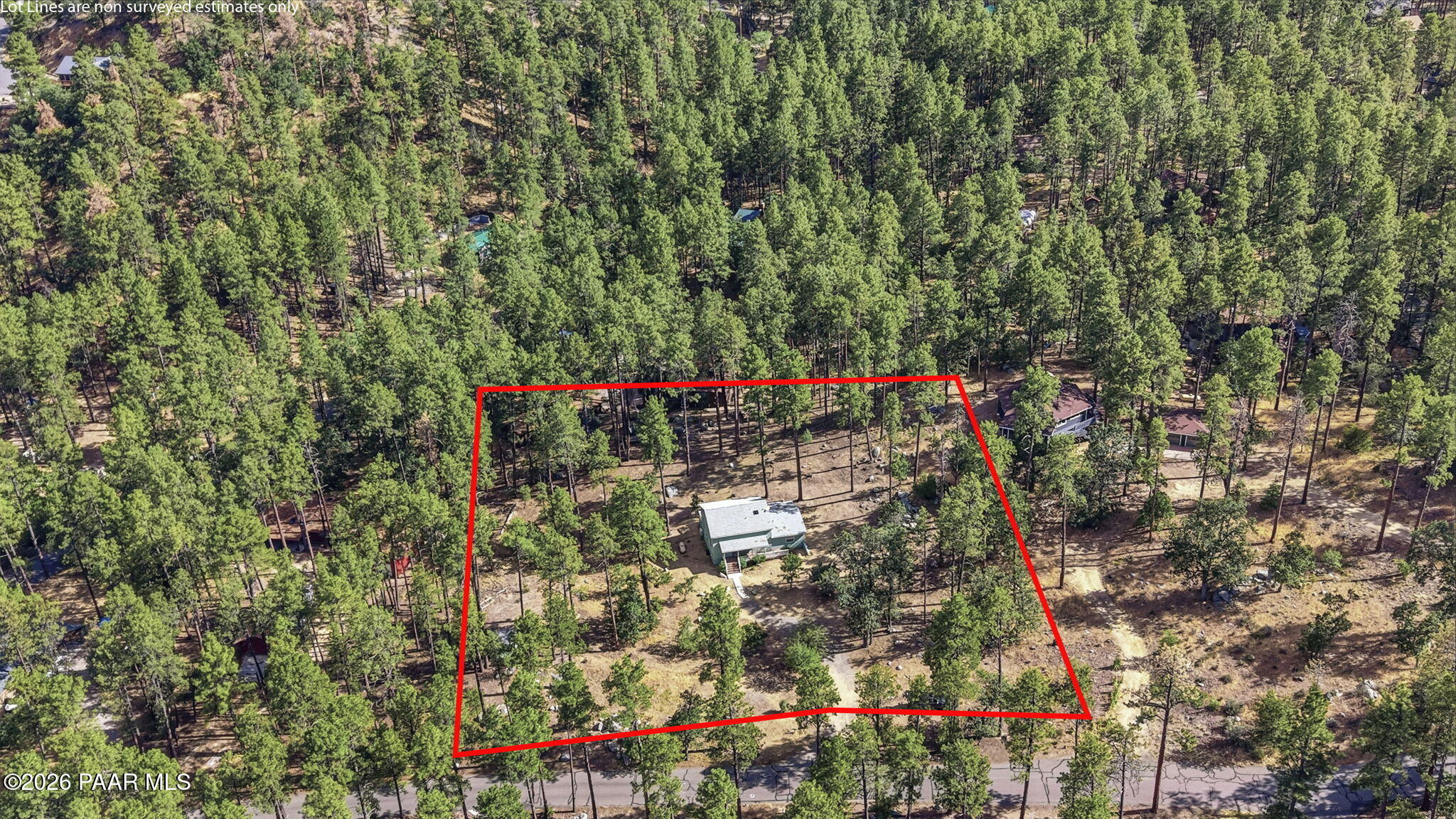 5957 Dearing Road Prescott, AZ 86305 - Photo 2 of 45 Birds Eye Lot Lines