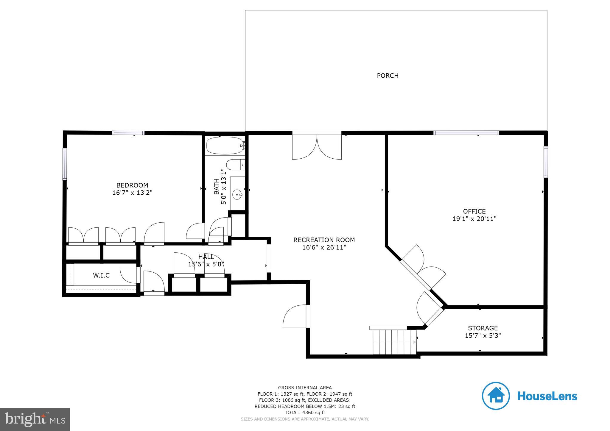 7346 Hooking Road McLean, VA 22101 - Photo 53 of 53 Lower floor plan with room measurements