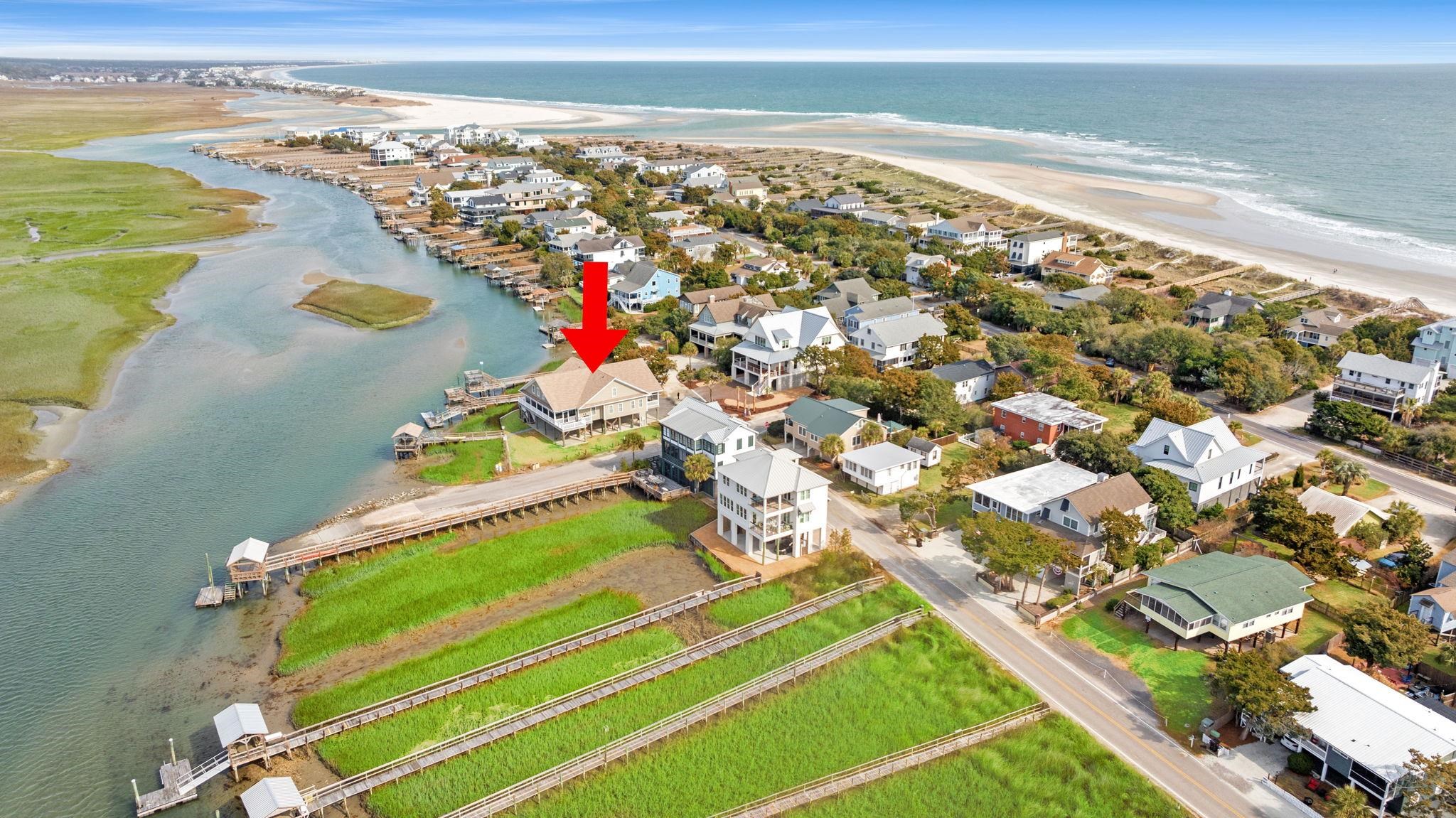 187 Myrtle Avenue Pawleys Island, SC 29585 - Photo 4 of 43 Creek View with Home Arrow