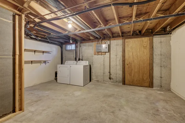 a view of a room with storage