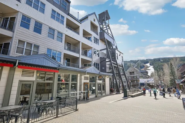 a view of a building with a street