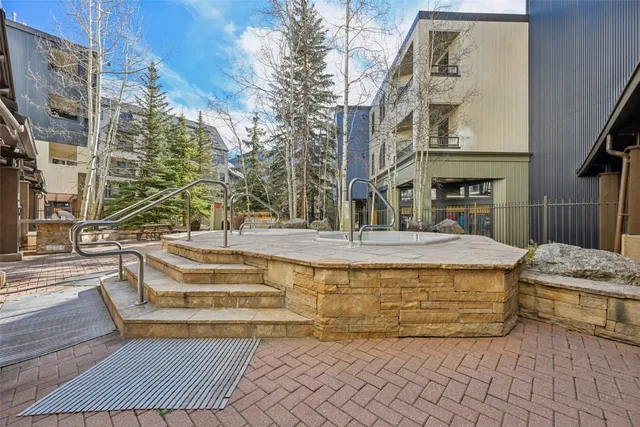 a view of a building with outdoor space