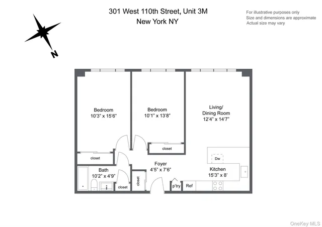 $899,000 | 301 Cathedral Parkway, Unit 3M | Harlem