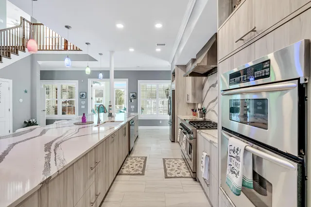 a view of a building from a balcony