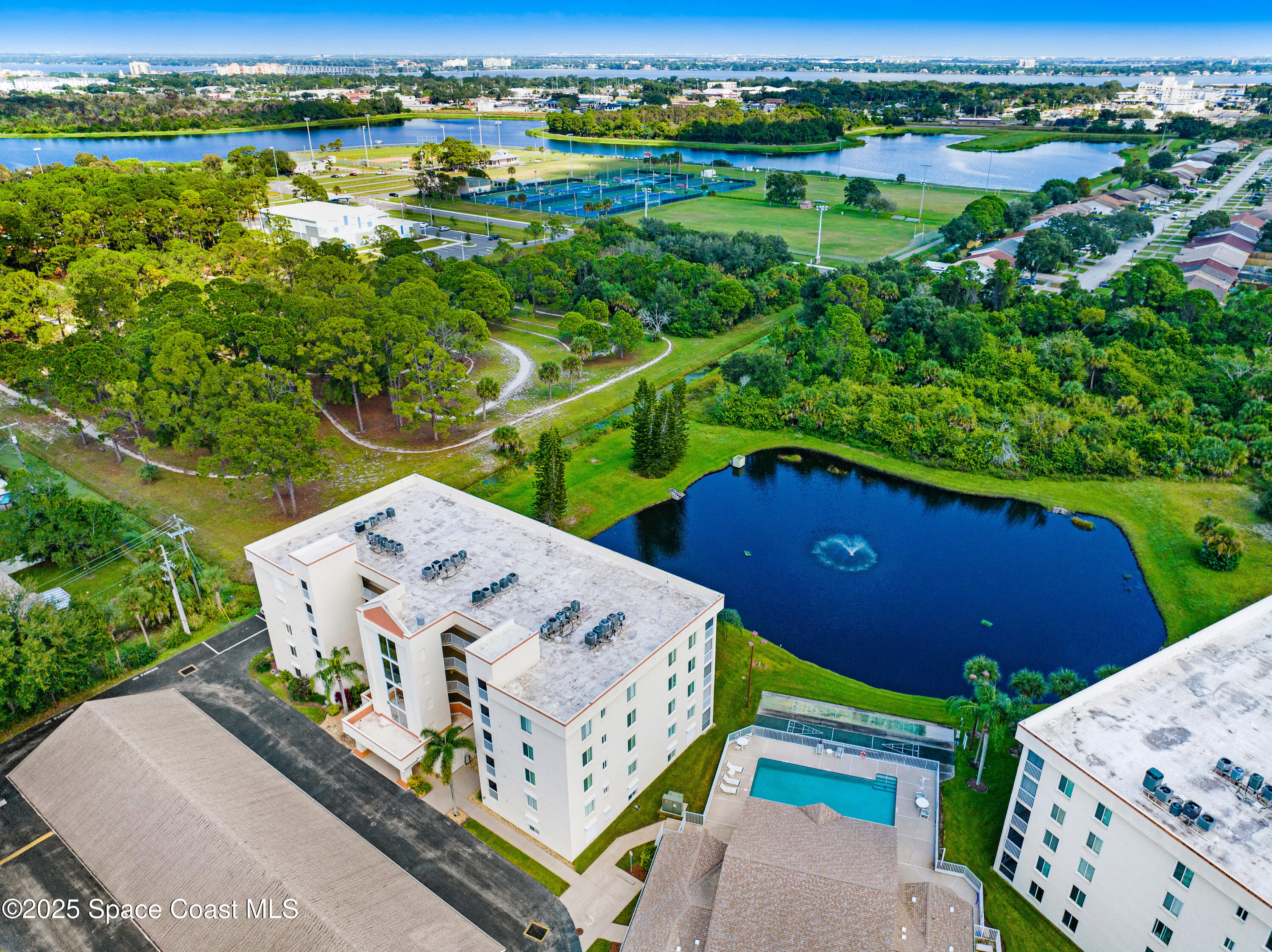 1410 Huntington Lane, Unit 1203 Rockledge, FL 32955 - Photo 36 of 46 Aerial View Rear
