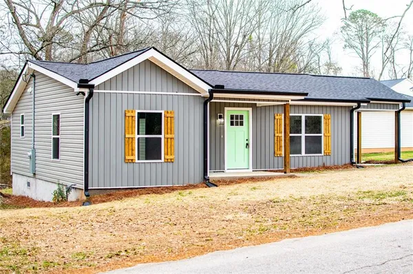 a front view of a house