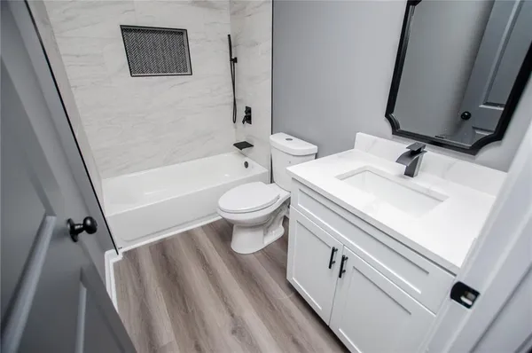 a view of a wooden deck