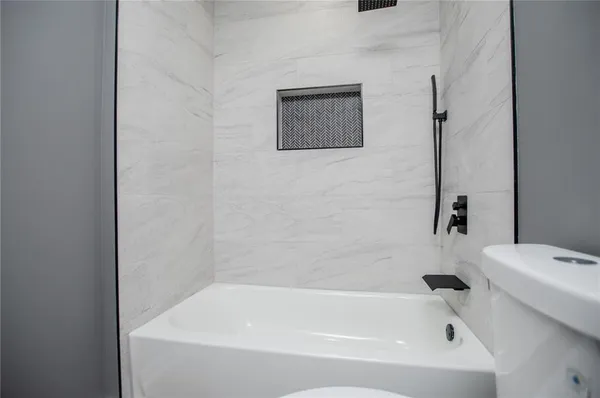 a porch with a bench